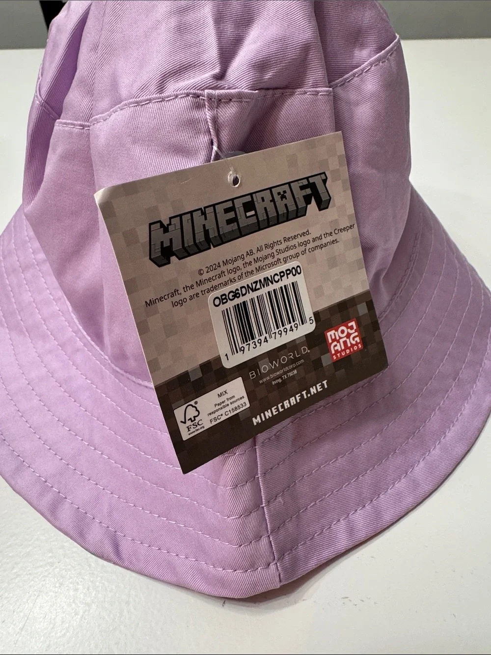 Minecraft Kids' Lavender Bucket Hat